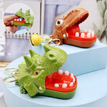 Load image into Gallery viewer, Crocodile Dinosaur Finger Biting Toy Keychain Tyrannosaurus Rex Tooth Extraction Game Fun Creative Stress Relief Skills Pendant
