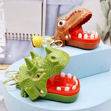 Load image into Gallery viewer, Crocodile Dinosaur Finger Biting Toy Keychain Tyrannosaurus Rex Tooth Extraction Game Fun Creative Stress Relief Skills Pendant
