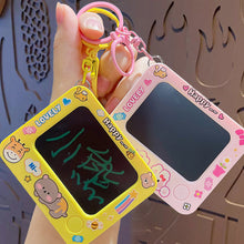 Load image into Gallery viewer, Creative Reusable Mini Drawing Board Capybara Bear Panda Small Writing Pad Doodle Sketch Lovely Backpack Keychain Kids Toy
