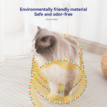 Load image into Gallery viewer, Folded Cat Spiral Tunnel Mouse Pendant Spring Toy S Type Cat Tunnel Tube Pet Collapsible Interactive Toy with Feather for Rabbit Kitten
