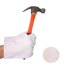 Load image into Gallery viewer, 1 Pair 24-Wire Reinforced Canvas Protective Gloves Wear Resistant Breathable Electric Welding Gloves
