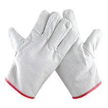 Load image into Gallery viewer, 1 Pair 24-Wire Reinforced Canvas Protective Gloves Wear Resistant Breathable Electric Welding Gloves
