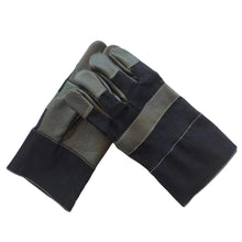 Load image into Gallery viewer, 1 Pair Denim Cowhide Welding Gloves Thickened Thermal Insulation Mechanical Handling Labor Protection Gloves

