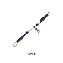 Load image into Gallery viewer, 10PCS American Swivel Steel Wire Balance 8-Figure Ring Connector Sea Fishing Boat Fishing Anti-Entanglement Colorful Bead Balance Fishing Accessories
