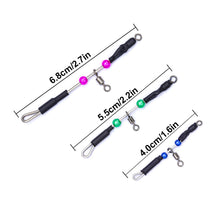 Load image into Gallery viewer, 10PCS American Swivel Steel Wire Balance 8-Figure Ring Connector Sea Fishing Boat Fishing Anti-Entanglement Colorful Bead Balance Fishing Accessories

