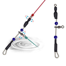 Load image into Gallery viewer, 10PCS American Swivel Steel Wire Balance 8-Figure Ring Connector Sea Fishing Boat Fishing Anti-Entanglement Colorful Bead Balance Fishing Accessories

