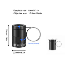 Load image into Gallery viewer, 2.5X17.5MM HD Eye Protection Mini Telescope Single-Tube Telescope With Finger Buckle
