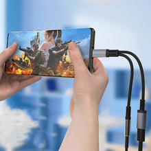 Load image into Gallery viewer, 1PC 10W 2-IN-1 Fast Charge Adapter Type-C To 3.5MM Earphone Audio Adapter For Apple 15 Samsung Huawei
