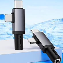 Load image into Gallery viewer, 1PC 2-IN-1 Audio Converter Lightning/Type-C To 3.5MM For Apple 15 Samsung Huawei
