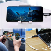 Load image into Gallery viewer, 1PC 2-IN-1 Audio Converter Lightning/Type-C To 3.5MM For Apple 15 Samsung Huawei

