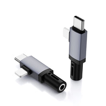 Load image into Gallery viewer, 1PC 2-IN-1 Audio Converter Lightning/Type-C To 3.5MM For Apple 15 Samsung Huawei

