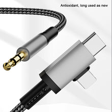 Load image into Gallery viewer, 1PC 2-IN-1 AUX Car Audio Cable 3.5MM To Type-C/Lightning For Apple Huawei Samsung
