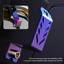 Load image into Gallery viewer, Universal Motorcycle Rearview Mirror Headlight Mounting Spotlight Signal Lamp Bracket Hook Oil Pot Lid Burning Titanium Process Fixed Bracket Mount
