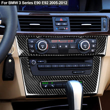 Load image into Gallery viewer, 2Pcs/Set Car CD Air Conditioning Control Panel Cover Sticker Trim Carbon Fiber for BMW 3 E90 E92 2005-2012
