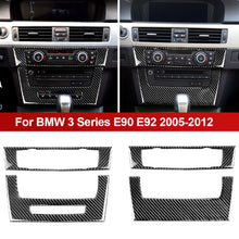 Load image into Gallery viewer, 2Pcs/Set Car CD Air Conditioning Control Panel Cover Sticker Trim Carbon Fiber for BMW 3 E90 E92 2005-2012
