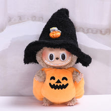 Load image into Gallery viewer, Miniature Halloween Pumpkin Costume with Hat for 17cm Labubu Dolls Cute DIY Doll Clothes Lovely Outfit Gifts for Girls Friends

