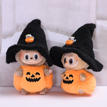 Load image into Gallery viewer, Miniature Halloween Pumpkin Costume with Hat for 17cm Labubu Dolls Cute DIY Doll Clothes Lovely Outfit Gifts for Girls Friends
