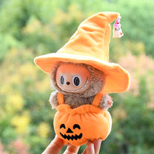 Load image into Gallery viewer, Miniature Halloween Pumpkin Costume with Hat for 17cm Labubu Dolls Cute DIY Doll Clothes Lovely Outfit Gifts for Girls Friends
