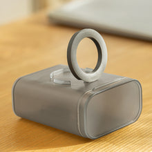 Load image into Gallery viewer, Headphone Charger Wire Holder Desktop Data Cable Storage Box with Cover Transparent Data Cable Storage Container for Office Home
