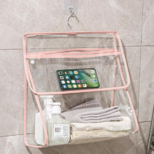 Load image into Gallery viewer, Waterproof Hanging Bathroom Bag Mobile Phone Clothing Storage Bag Cosmetic Storage Bag Transparent Wash Bag
