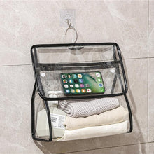 Load image into Gallery viewer, Waterproof Hanging Bathroom Bag Mobile Phone Clothing Storage Bag Cosmetic Storage Bag Transparent Wash Bag
