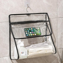 Load image into Gallery viewer, Waterproof Hanging Bathroom Bag Mobile Phone Clothing Storage Bag Cosmetic Storage Bag Transparent Wash Bag
