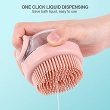 Load image into Gallery viewer, 1Pc Pet Bath Brush Soft Silicone With Shampoo Dispenser Gentle Massage For Grooming And Cleaning Fur And Hair
