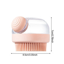 Load image into Gallery viewer, 1Pc Pet Bath Brush Soft Silicone With Shampoo Dispenser Gentle Massage For Grooming And Cleaning Fur And Hair
