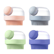Load image into Gallery viewer, 1Pc Pet Bath Brush Soft Silicone With Shampoo Dispenser Gentle Massage For Grooming And Cleaning Fur And Hair
