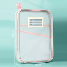 Load image into Gallery viewer, A4 Stationery Storage Bag Double-layer Mesh Zipper Bag Large Capacity Organizer Folders School Office Supplies Stationary Bags
