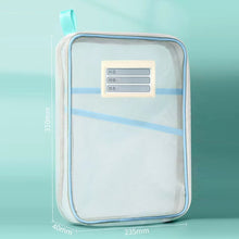 Load image into Gallery viewer, A4 Stationery Storage Bag Double-layer Mesh Zipper Bag Large Capacity Organizer Folders School Office Supplies Stationary Bags
