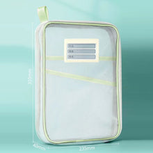 Load image into Gallery viewer, A4 Stationery Storage Bag Double-layer Mesh Zipper Bag Large Capacity Organizer Folders School Office Supplies Stationary Bags
