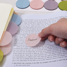 Load image into Gallery viewer, 160 Sheets Colors Transparent Sticky Notes Waterproof Index Tabs Stickers Memo Stationery School Office Supplies
