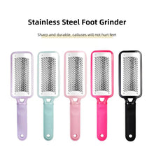 Load image into Gallery viewer, Stainless Steel Foot Grinder Remove Dead Skin Calluses Exfoliating Foot File Washable Durable Manual Home Pedicure Tool
