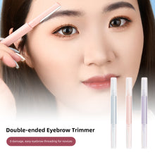 Load image into Gallery viewer, Double-ended Eyebrow Trimmer Anti Scratch Macro Blade Eyebrow Trimmer Safe Washable Eyebrow Razor Makeup Beauty Tool
