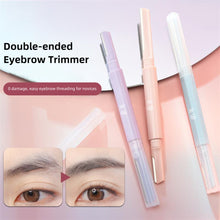 Load image into Gallery viewer, Double-ended Eyebrow Trimmer Anti Scratch Macro Blade Eyebrow Trimmer Safe Washable Eyebrow Razor Makeup Beauty Tool
