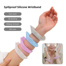 Load image into Gallery viewer, Silicone Waterproof Face Washing Wrist Strap Soft Comfortable Moisture Resistant Cuffs Splash Proof Wristband for Adults Children
