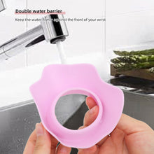 Load image into Gallery viewer, Silicone Waterproof Face Washing Wrist Strap Soft Comfortable Moisture Resistant Cuffs Splash Proof Wristband for Adults Children

