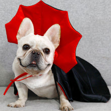 Load image into Gallery viewer, Halloween Pet Costumes Cute Cosplay Vampire Cloak Cat Dog Cap With Horns Kitten Puppy Cape Pet Dress Up Clothes Dog Accessories
