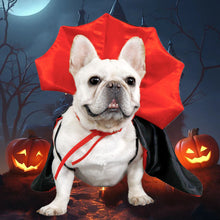 Load image into Gallery viewer, Halloween Pet Costumes Cute Cosplay Vampire Cloak Cat Dog Cap With Horns Kitten Puppy Cape Pet Dress Up Clothes Dog Accessories
