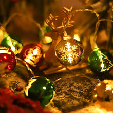 Load image into Gallery viewer, Christmas Flickering Light String Battery USB/Battery Powered Red Green Star Ball String Lights Home Party Decor Lights Garland
