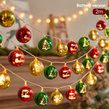 Load image into Gallery viewer, Christmas Flickering Light String Battery USB/Battery Powered Red Green Star Ball String Lights Home Party Decor Lights Garland
