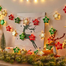 Load image into Gallery viewer, Christmas Flickering Light String Battery USB/Battery Powered Red Green Star Ball String Lights Home Party Decor Lights Garland
