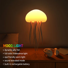 Load image into Gallery viewer, Voice Control Dancing Jellyfish Lamp Rechanging Table Night Light Color Changing Atmosphere Light Birthday Valentine's Day Christmas Gift
