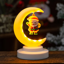 Load image into Gallery viewer, Christmas Moon Night Light Santa Claus Night Light Retro Bedroom Bedside Light Included Battery Home Decoration Party Christmas Gift
