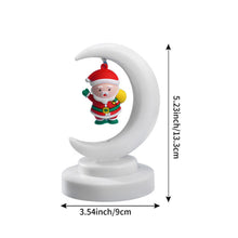 Load image into Gallery viewer, Christmas Moon Night Light Santa Claus Night Light Retro Bedroom Bedside Light Included Battery Home Decoration Party Christmas Gift
