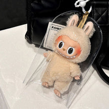 Load image into Gallery viewer, Labubu Baby Clothes Labubu Cloth Dust Cover Protective Cover Raincoat Outdoor Walking Bag PVC Transparent Bag Macaron Dustproof cover

