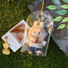 Load image into Gallery viewer, Labubu Baby Clothes Labubu Cloth Dust Cover Protective Cover Raincoat Outdoor Walking Bag PVC Transparent Bag Macaron Dustproof cover
