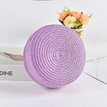 Load image into Gallery viewer, Children's Straw Woven Crossbody Bag Little Girl's Mobile Backpack Seaside Travel Straw Woven Cute Mini Wallet
