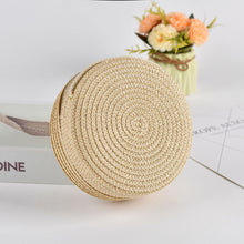 Load image into Gallery viewer, Children's Straw Woven Crossbody Bag Little Girl's Mobile Backpack Seaside Travel Straw Woven Cute Mini Wallet
